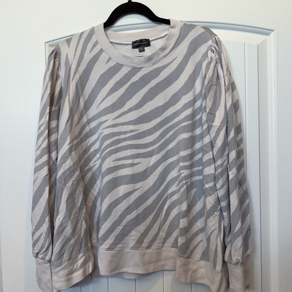 Summersalt Gray Zebra Print Sweatshirt